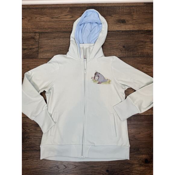 Disney Bradford Exchange Full Zip Eeyore Hooded Sweatshirt Embroidered NWT Sz M - Picture 3 of 8